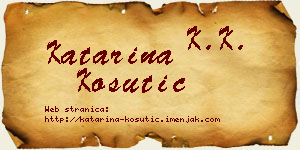 Katarina Košutić vizit kartica